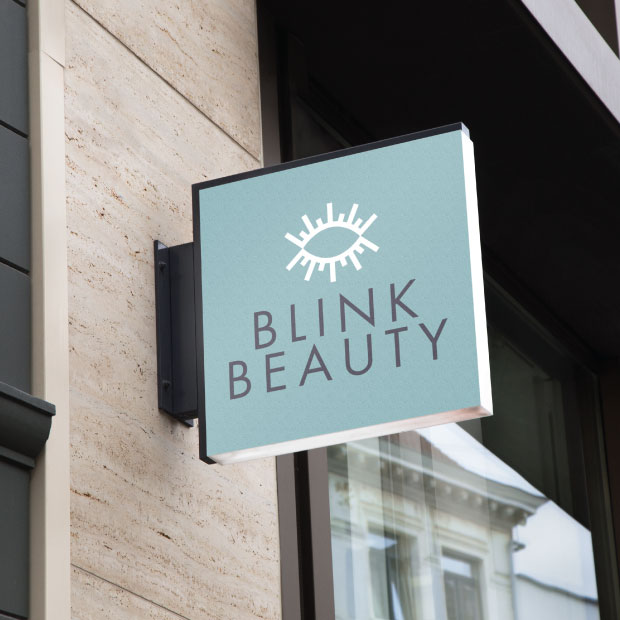 DesignGood Blink Beauty signage design