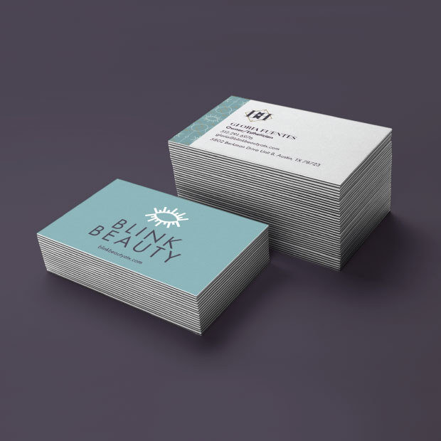 DesignGood Blink Beauty business card design