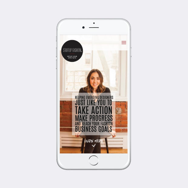 DesignGood web design for StartUp Fashion