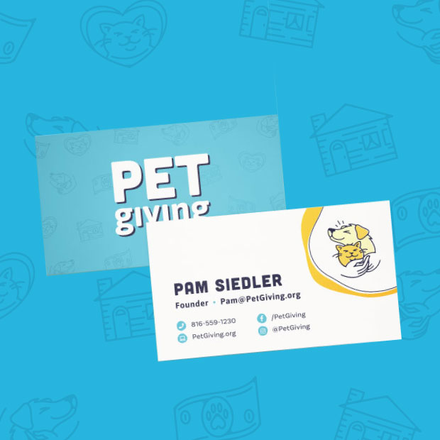 DesignGood PetGiving business card design