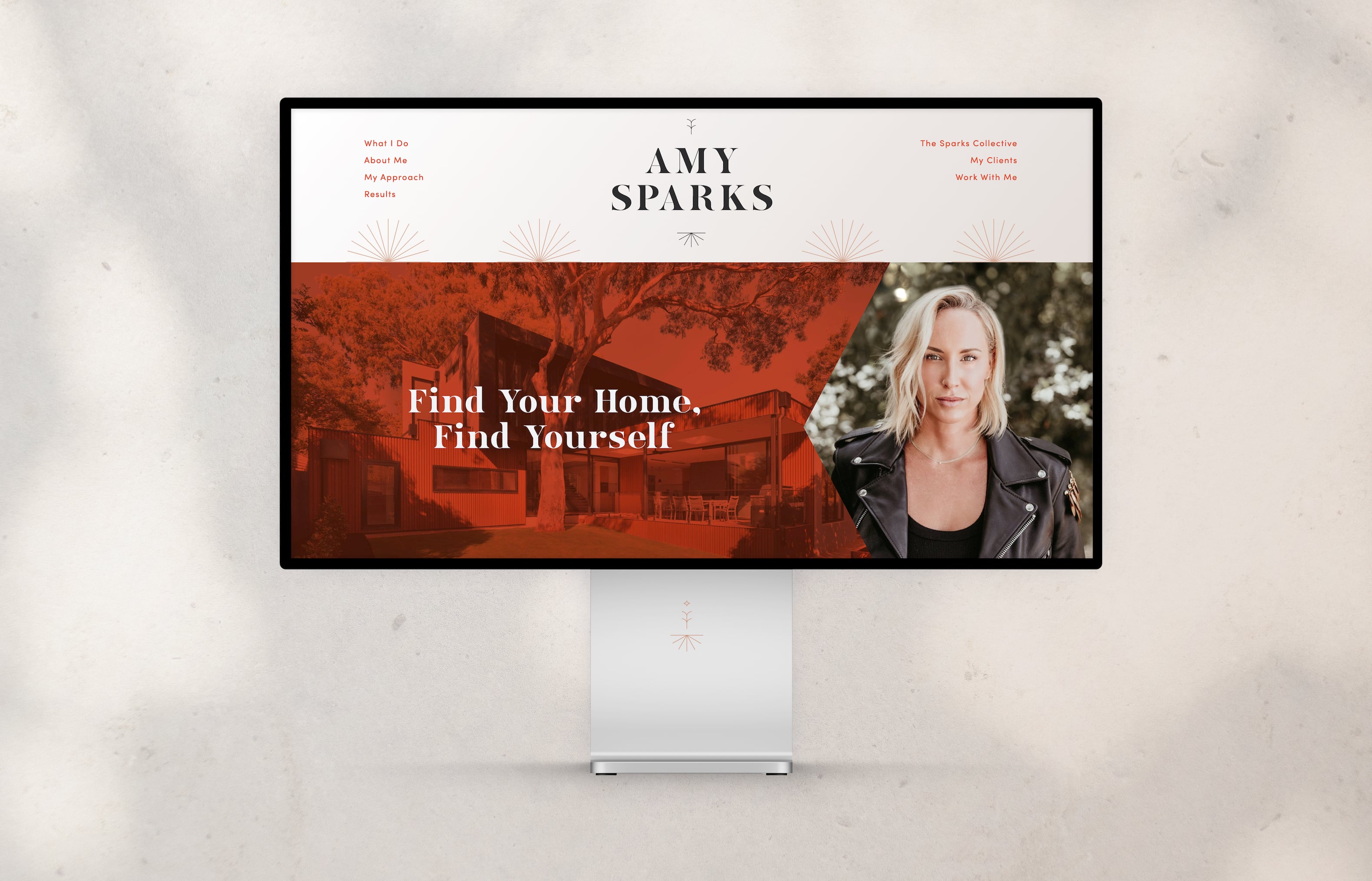 Amy Sparks' website mockup